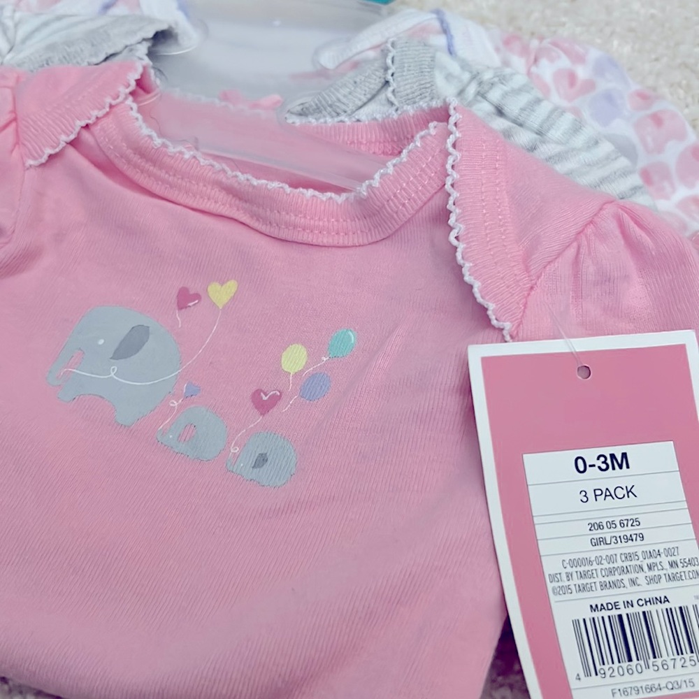 New with Tags - 3 Pack Onsies - 0-3 Months